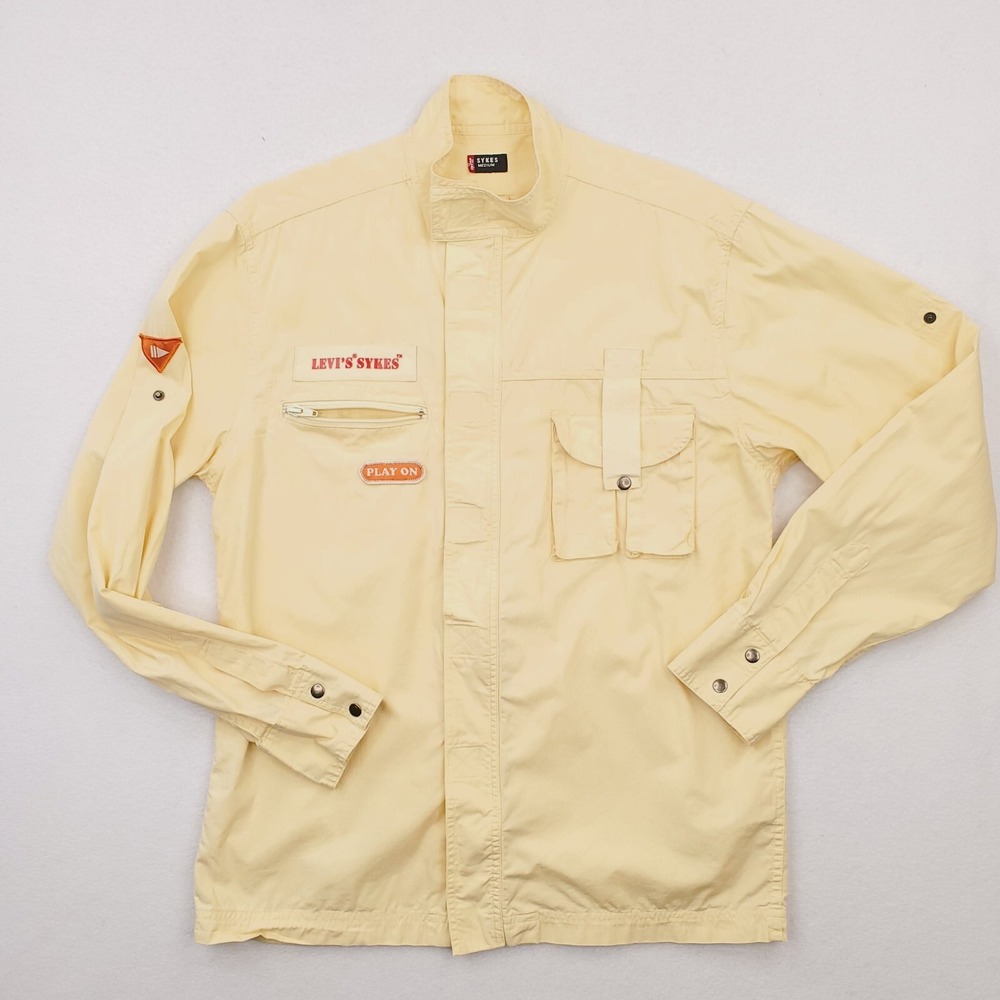Levis Shirt Jacket Mens Medium‎ Yellow Sykes Play On Gamer Zip Front Shacket